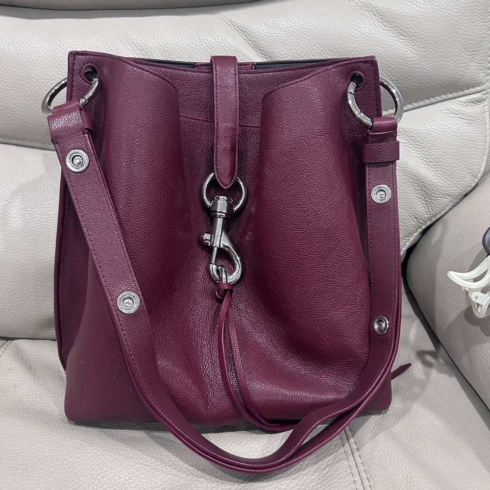 Rebecca Minkoff Elegant Burgundy Leather Shoulder Bag